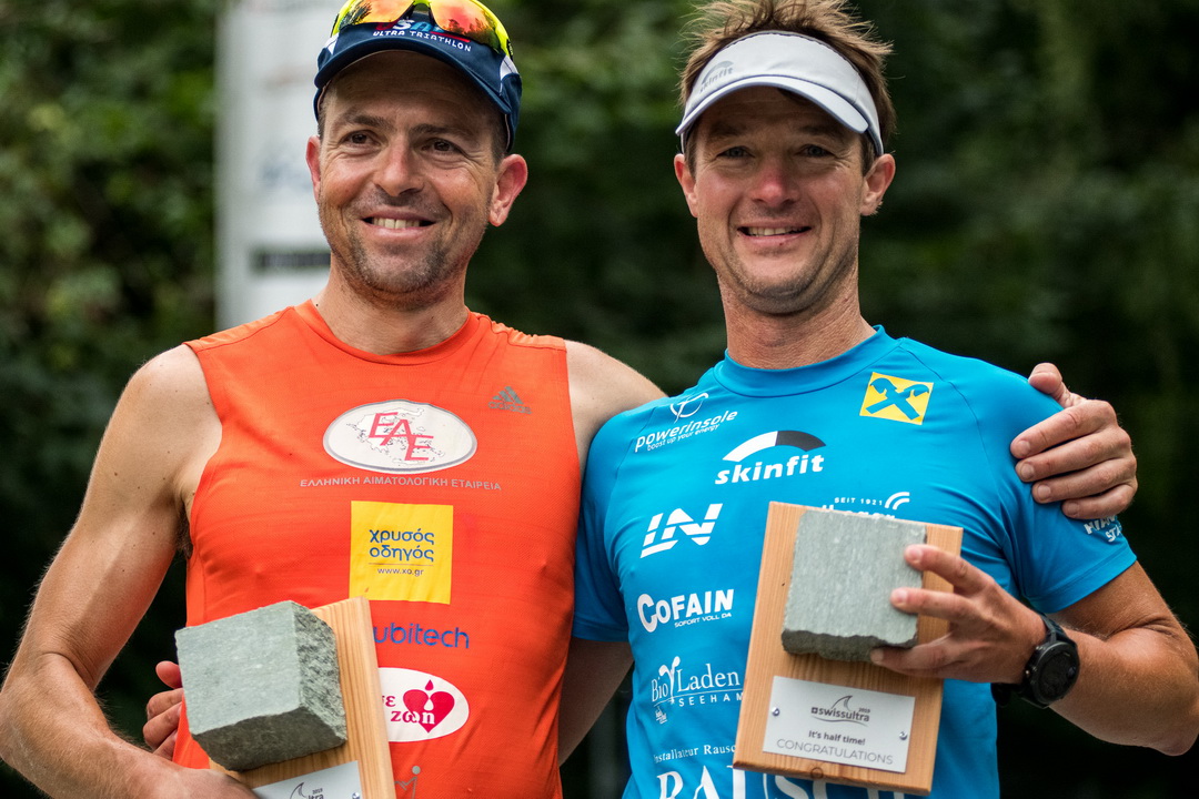 It's halftime - Konstantinos Zemadanis and Norbert Lüftenegger at the Swissultra Double Deca Day 2019